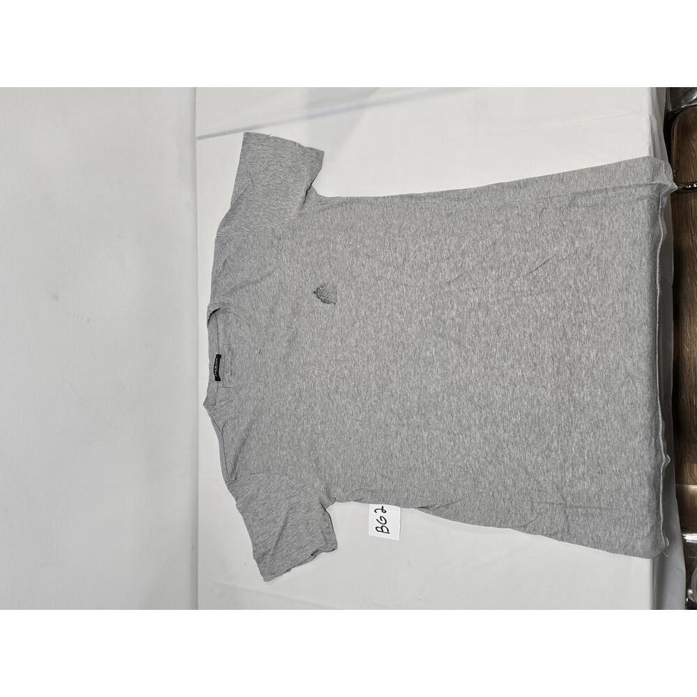 Balmain Paris Gray Crest Logo T-Shirt